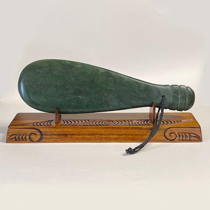 Large Full Size 36 - 37cm NZ Greenstone Mere - Image 7