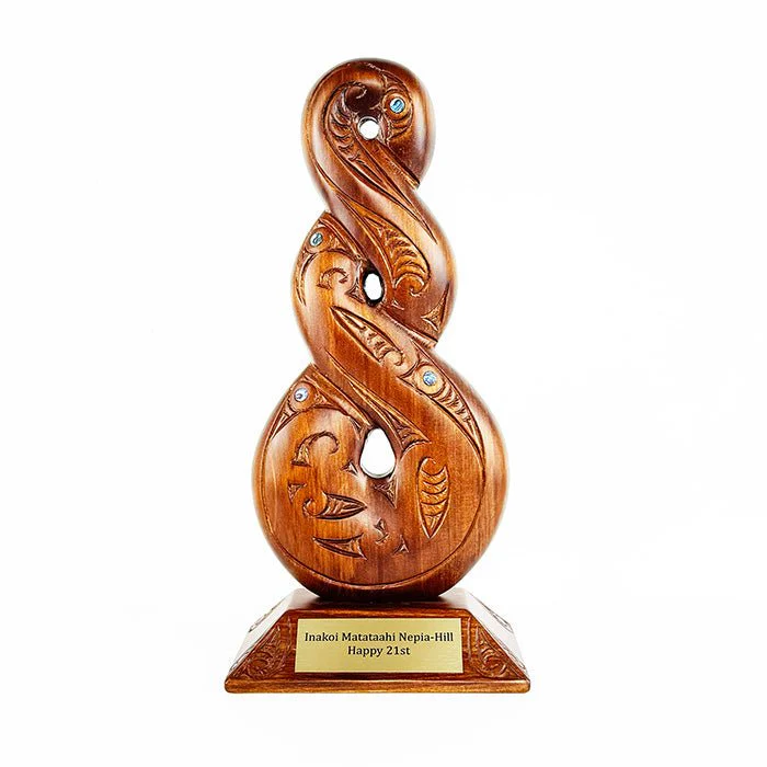 Large 43cm Maori Pikorua Twist Trophy or Ornament - Image 6