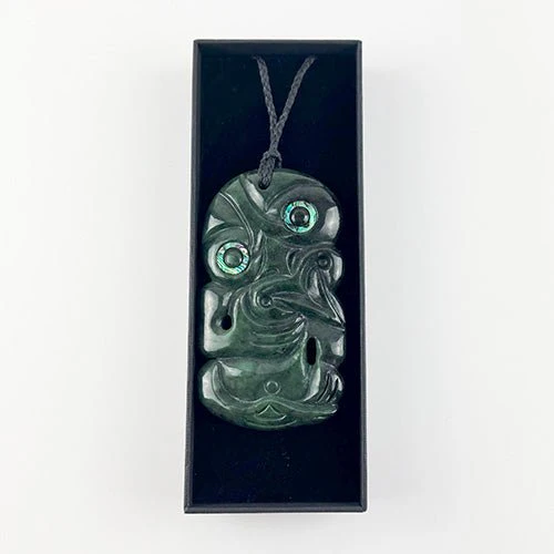 Whopper 11cm Genuine NZ Greenstone Tiki Necklace - Image 3