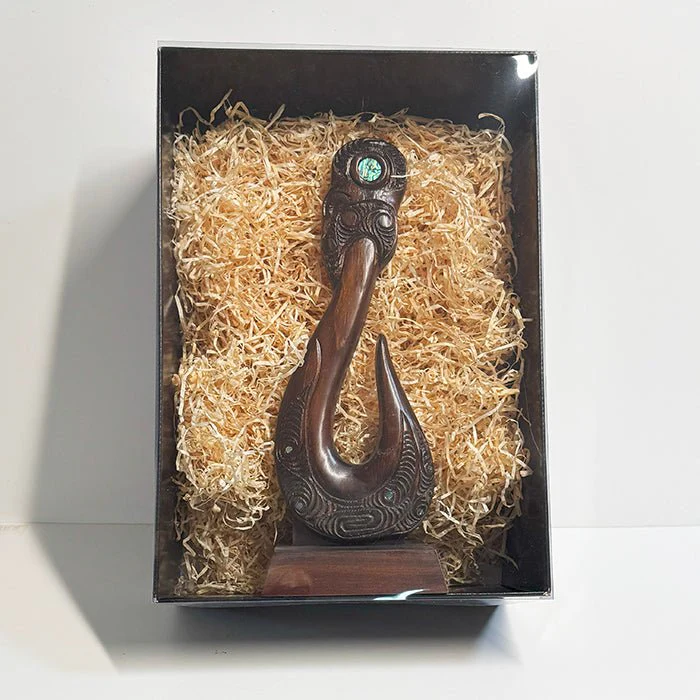 40cm Tall Maori Fish Hook Trophy - Image 5