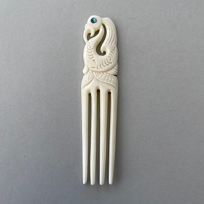 Large Maori Manaia Heru Comb - Image 2