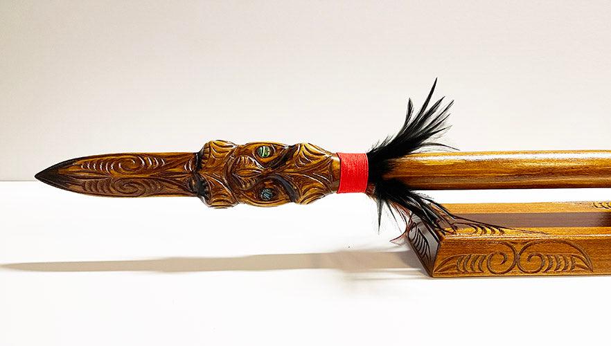 Large Maori Taiaha (Stand Optional) - Image 6