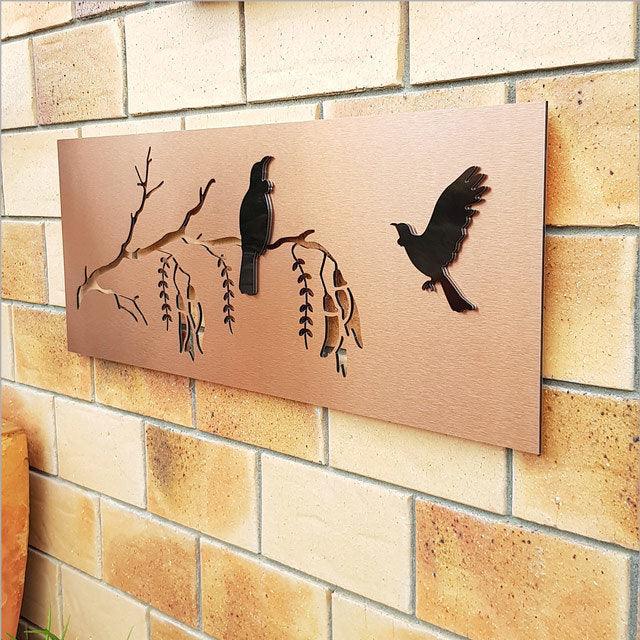 Large Tui on Kowhai Wall Panel - Image 3