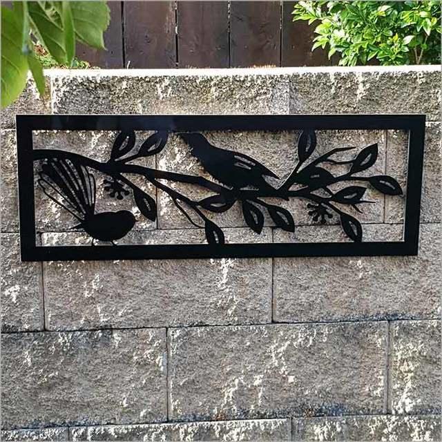 Large Tui and Fantail on Pohutukawa Wall Panel - Image 3