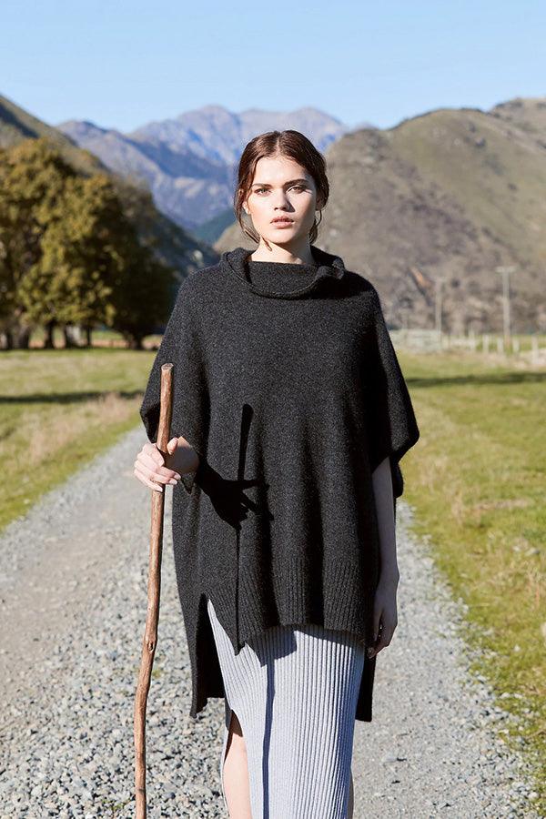Long Line Merino PossumSilk Poncho - Image 5