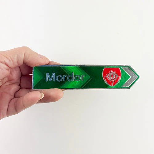 LOTR Mordor Souvenir NZ Road Sign Fridge Magnet - Image 2