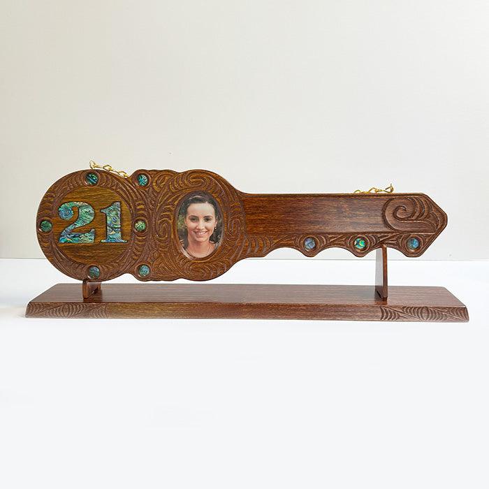 Maori 21st Birthday Key with Photo - Image 3
