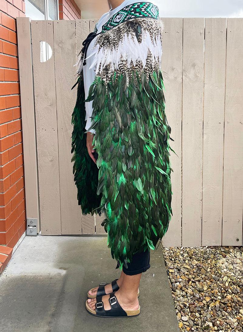 Maori Emerald Green Feather Korowai - Image 2