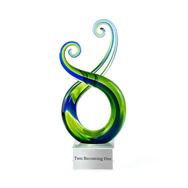 Maori Glass Twist Koru Trophy or Ornament - 3 Sizes - Image 5
