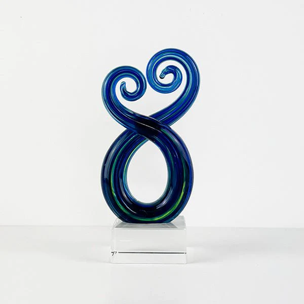 Maori Glass Twist Koru Trophy or Ornament - 3 Sizes - Image 6
