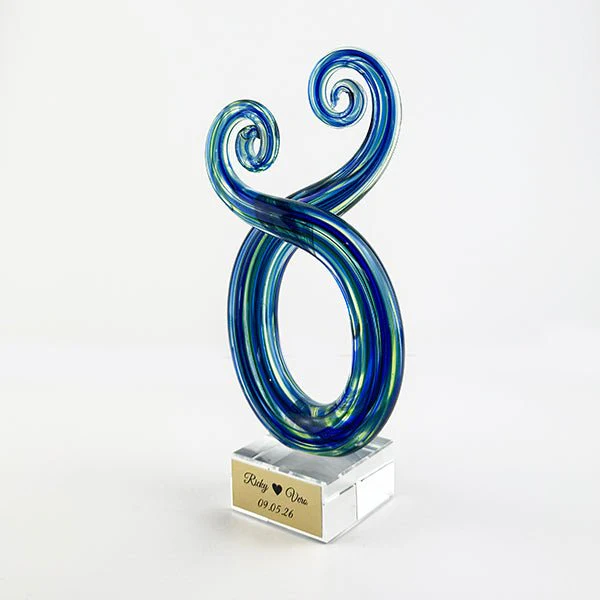 Maori Glass Twist Koru Trophy or Ornament - 3 Sizes - Image 7