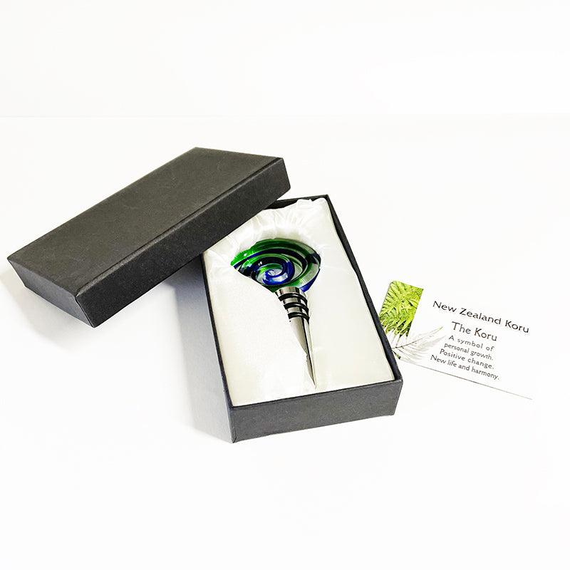 Maori Glass Wine Bottle Stoppers - Image 3