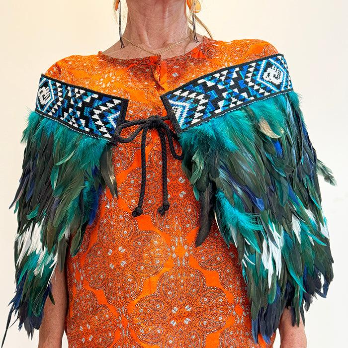 Maori Korowai Cape in Ngati Kahungunu Colours - Image 2