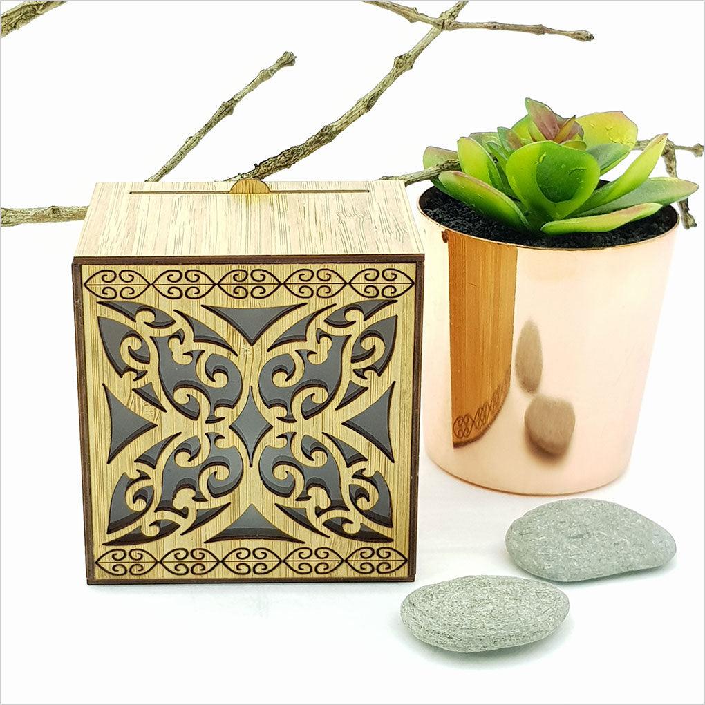 Maori Koru Flower LED Tealight Box - Image 3