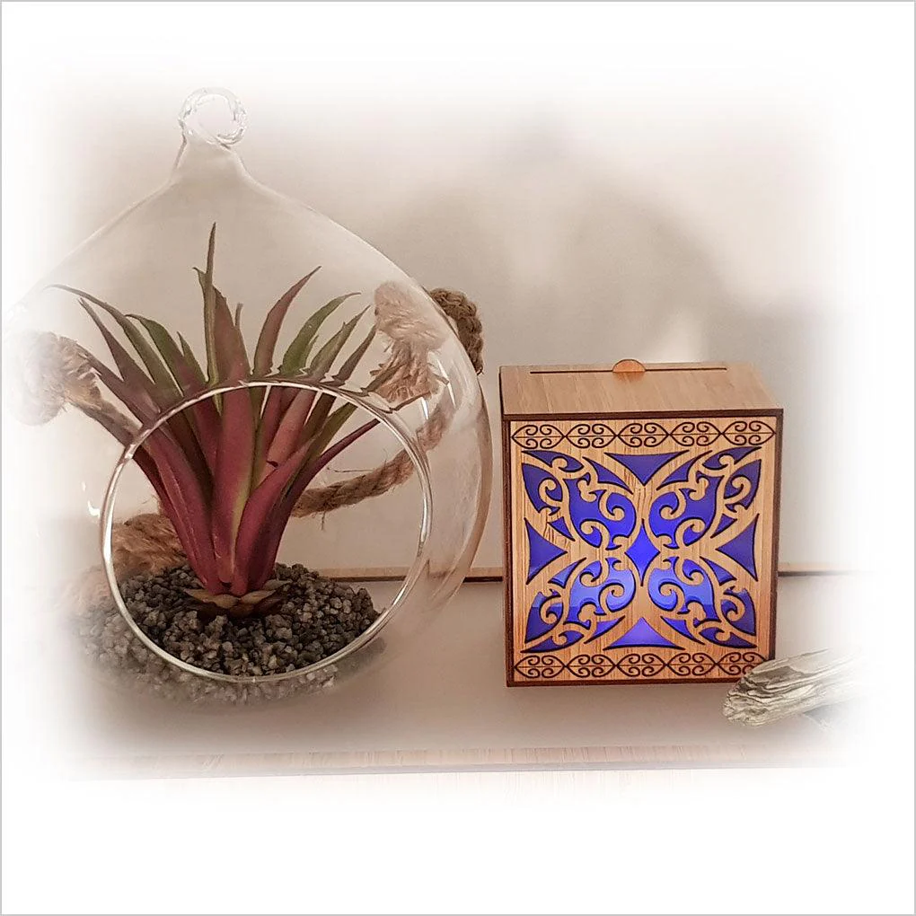 Maori Koru Flower LED Tealight Box - Image 4