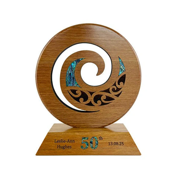 Maori Koru Trophy on Large Engravable Stand - Image 5
