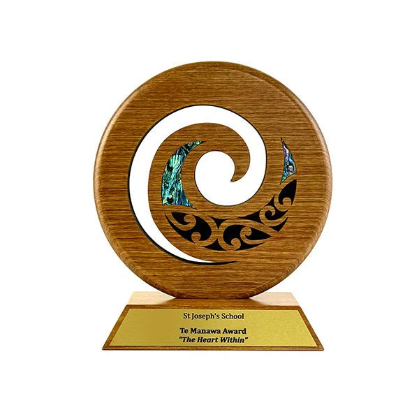 Maori Koru Trophy on Large Engravable Stand - Image 8