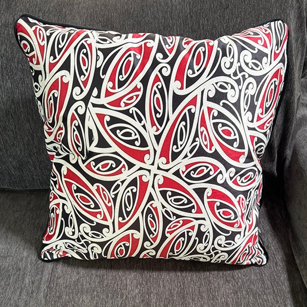 Maori Kowhaiwhai Pattern Cushion Cover - Image 2