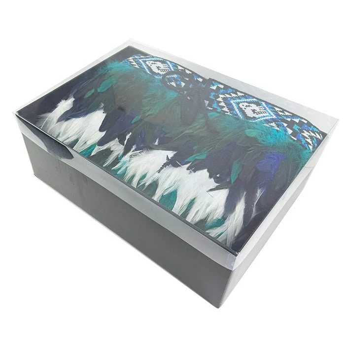 Maori Paua Blue Korowai Cape - Image 5