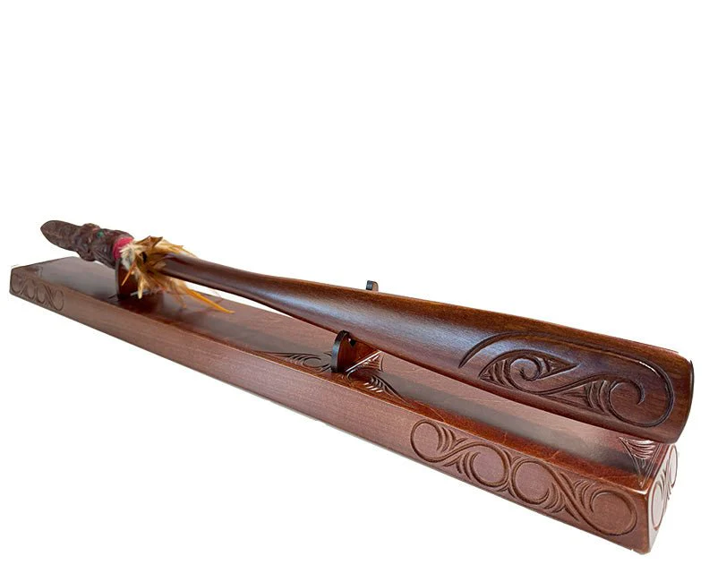 Maori Taiaha on Stand - Image 4