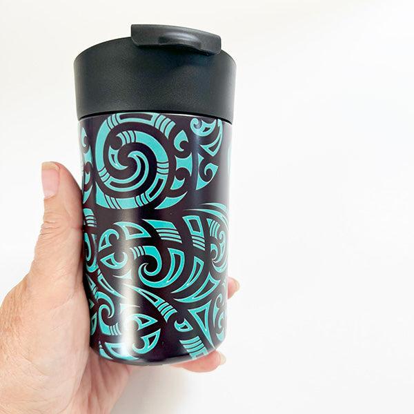 Maori Tattoo Design Insulated Coffee Cup - Image 4