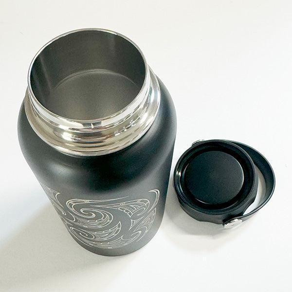 Maori Tattoo Design Insulated Drink Bottle with Handle - Image 4