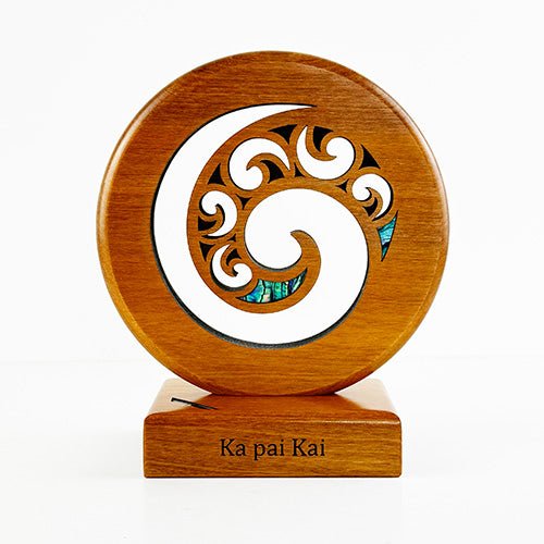Maori Wood Carving Koru Design Trophy - Image 12