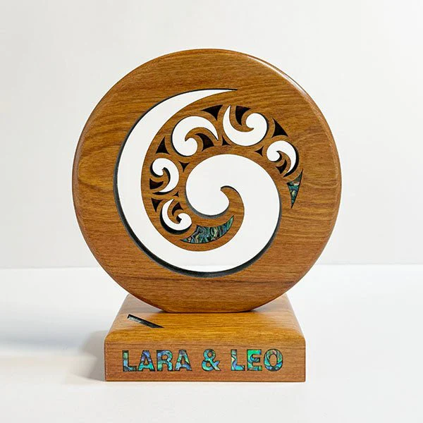 Maori Wood Carving Koru Design Trophy - Image 4