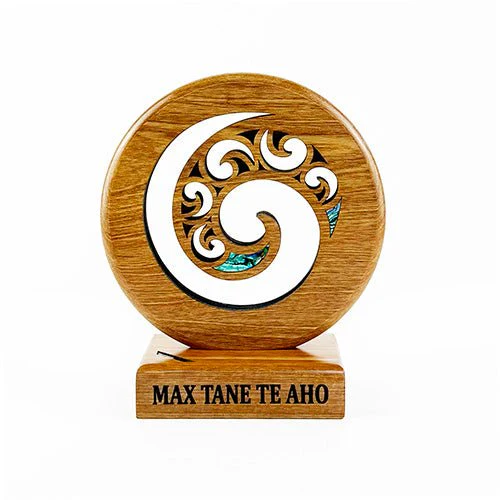 Maori Wood Carving Koru Design Trophy - Image 6