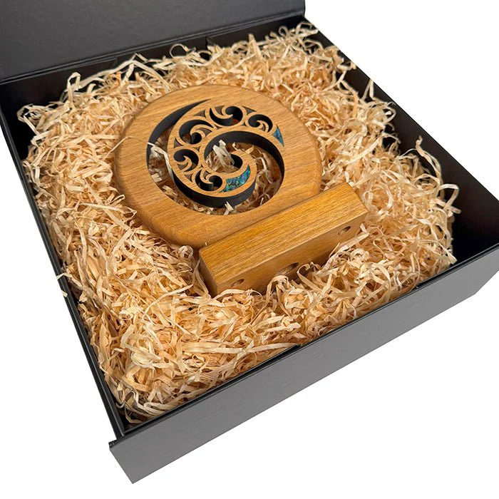 Maori Wood Carving Koru Design Trophy - Image 7
