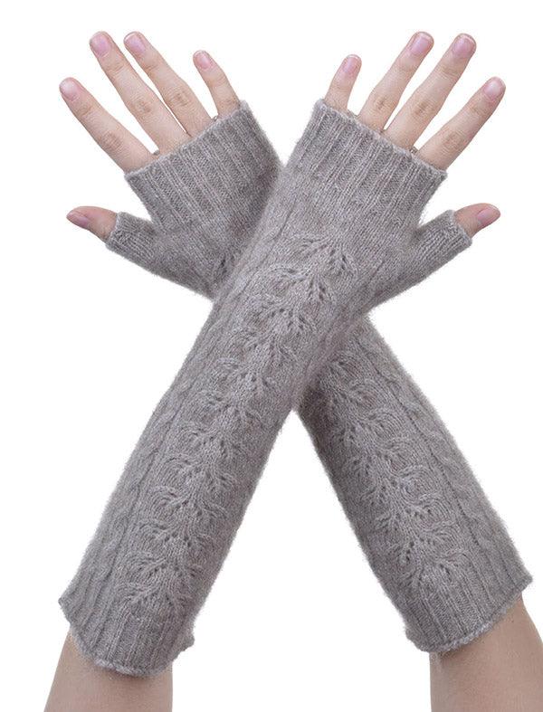 Merino Possumsilk Cable Long Gloves - Image 5