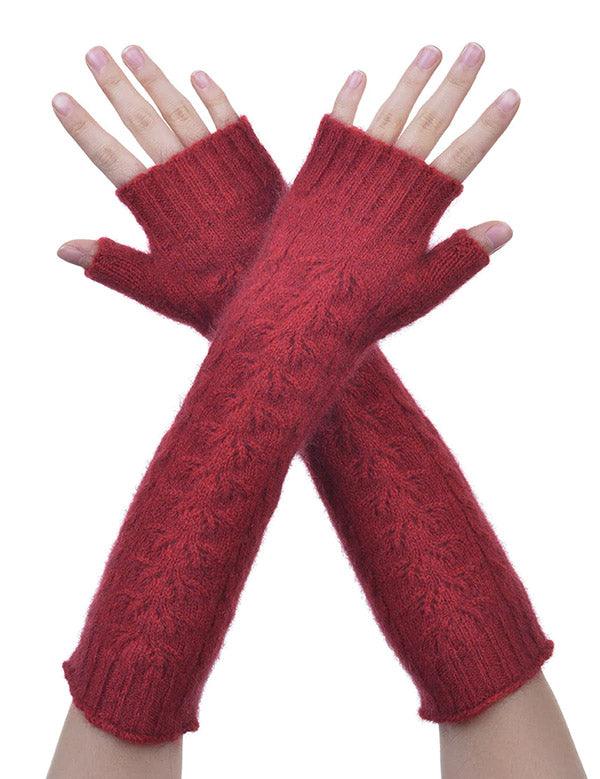Merino Possumsilk Cable Long Gloves - Image 7