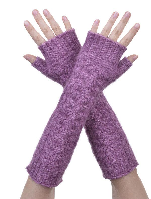 Merino Possumsilk Cable Long Gloves - Image 8