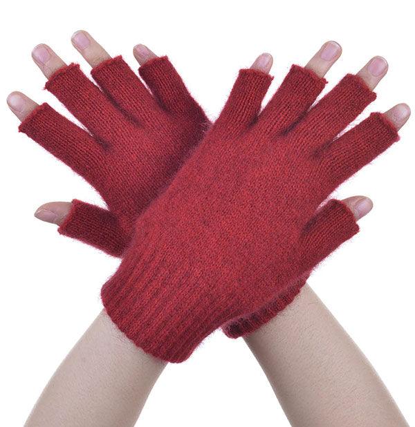 Merino Possumsilk Fingerless Gloves - Image 5