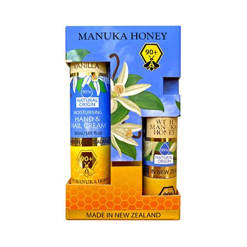 Natural Land Manuka Honey and Vanilla Lip Balm and Hand Cream Set
