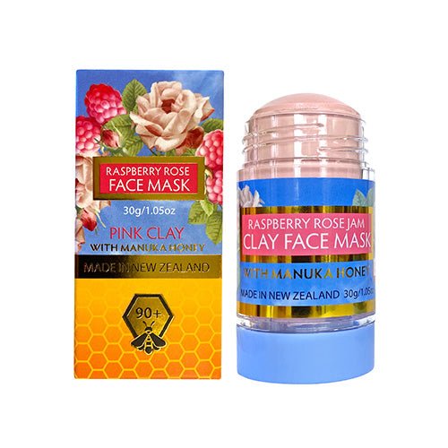 Natural Land Manuka Honey Raspberry Rose Clay Face Mask