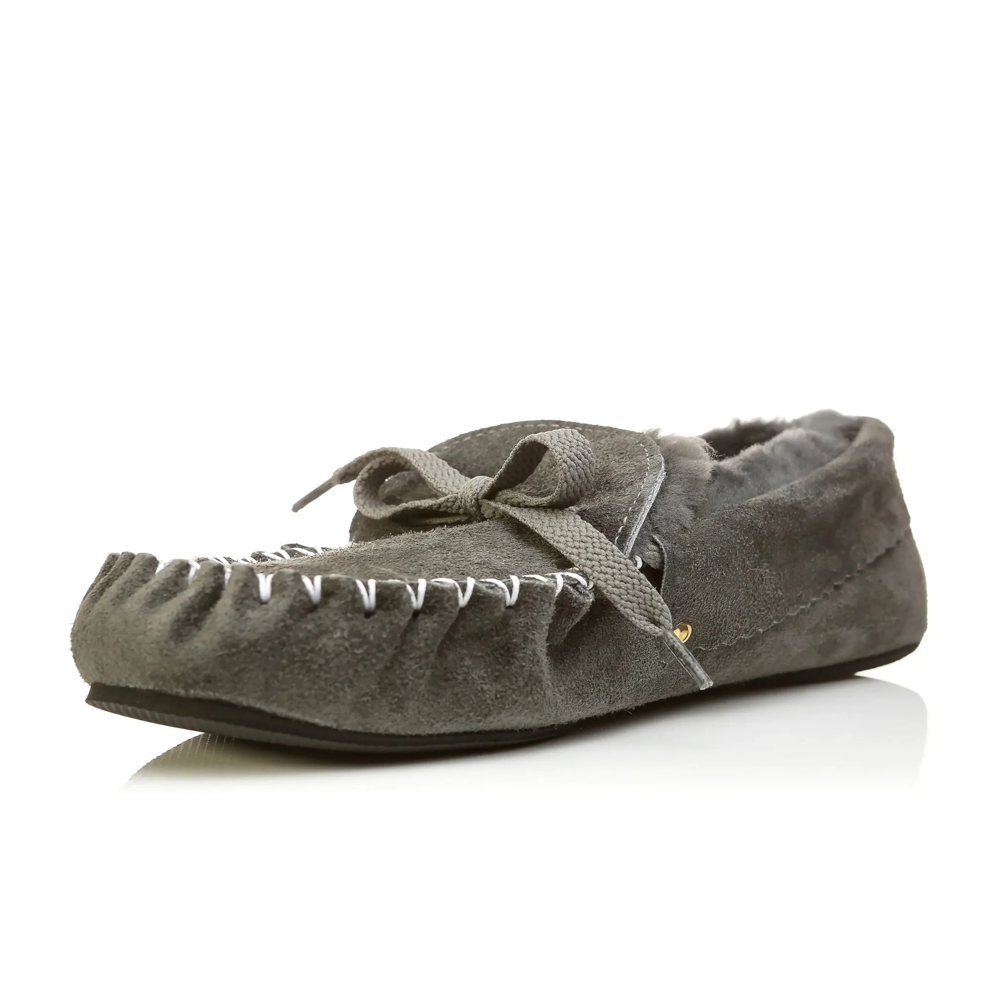 New Zealand Sheepskin Moccasins with Driving Sole - Image 2