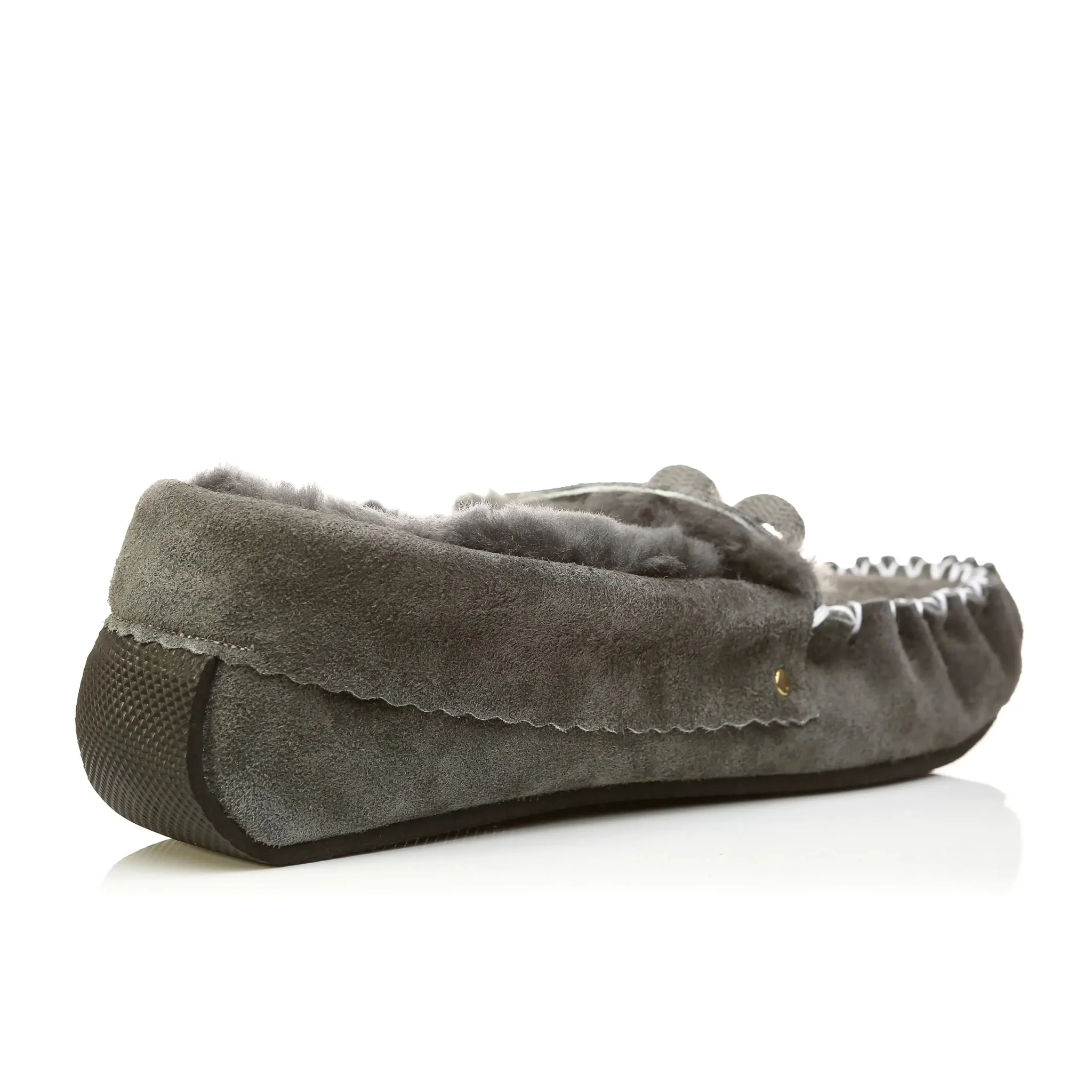 New Zealand Sheepskin Moccasins with Driving Sole - Image 3