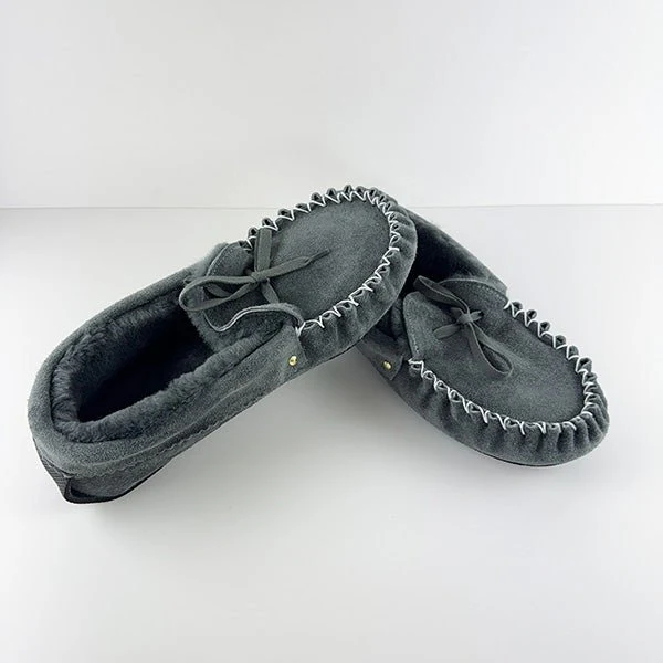 New Zealand Sheepskin Moccasins with Driving Sole - Image 5