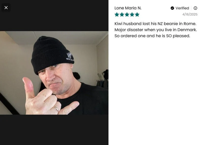 New Zealand Silver Fern Beanie Hat - Image 3