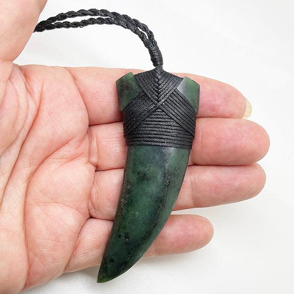 NZ Greenstone Bound Whale Tooth Necklace - Image 2