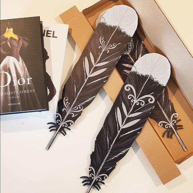 NZ Huia Feathers Wall Art Set - Image 3