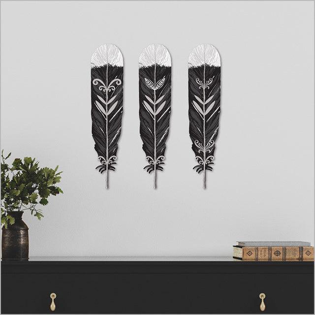 NZ Huia Feathers Wall Art Set - Image 4