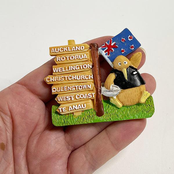 NZ Kiwi Bird Tourist Road Signs Fridge Magnet - Image 2