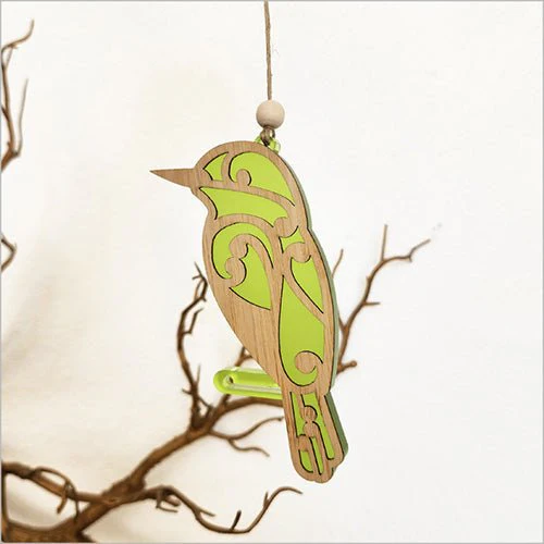 NZ Koru Kingfisher Christmas Ornament - Image 2