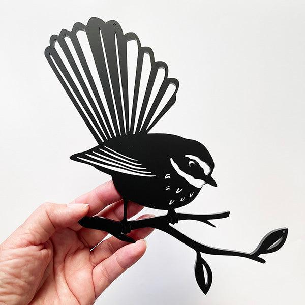 NZ Made Acrylic Fantail Wall Art - Image 2