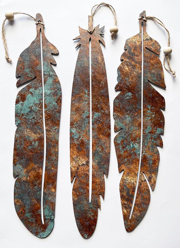 NZ Made Copper Feathers Set - Image 2