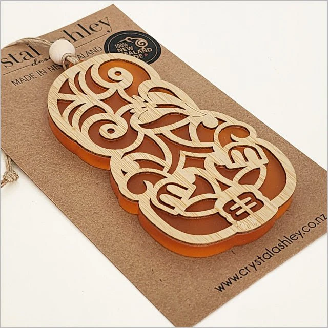 NZ Made Maori Tiki Christmas Ornament - Image 2