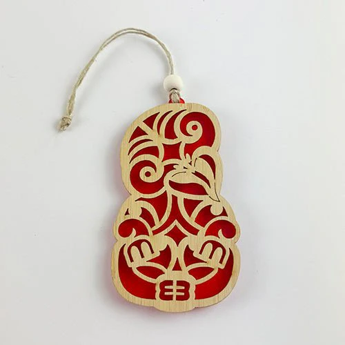 NZ Made Maori Tiki Christmas Ornament - Image 4
