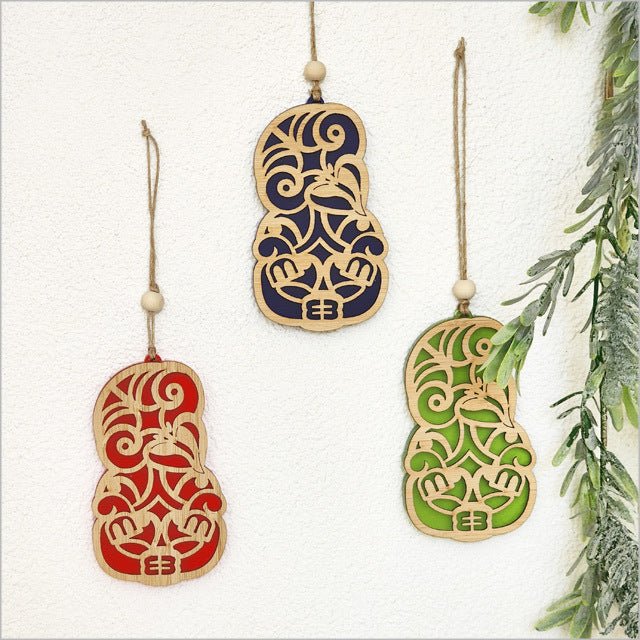 NZ Made Maori Tiki Christmas Ornament - Image 5